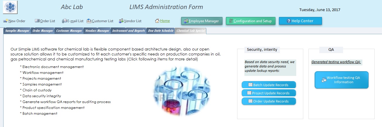 LIMS for Chemical Labs