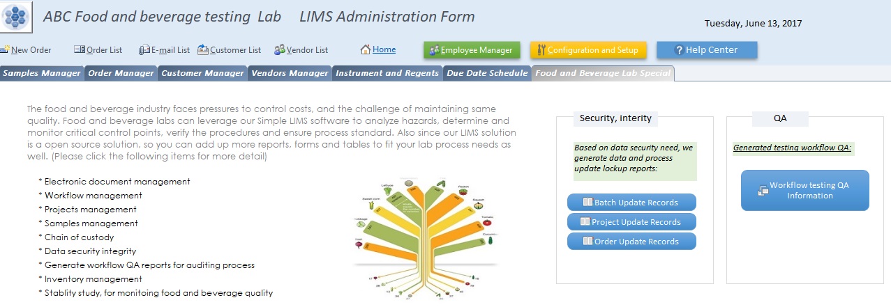 LIMS Software for Food and Beverage labs