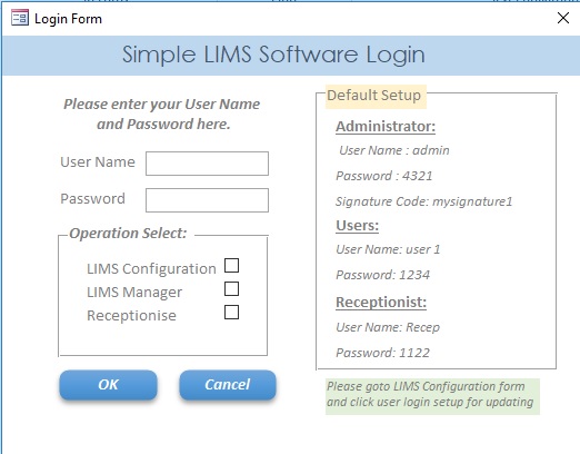 LIMS software screenshots